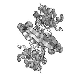 [1A05.pdb ribbons endview]